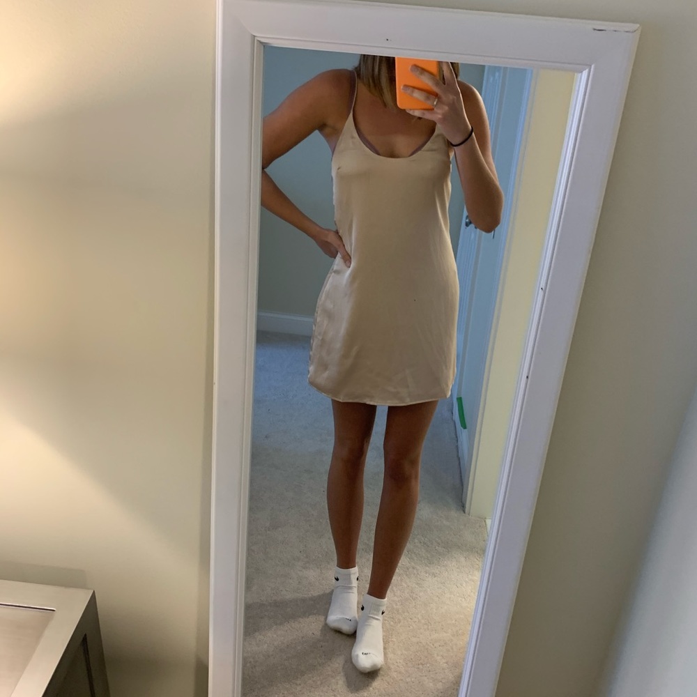 Champagne silk dress